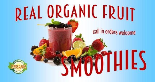 Organic, real fruit smoothies, coffees, teas and much more at The Porch Smoothie & Coffee Bar located inside Act Natural Health & Wellness