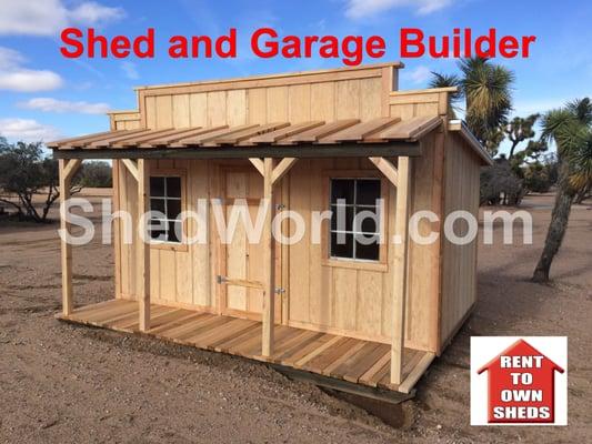 8x16 Cowboy Facade with 4x16' porch.