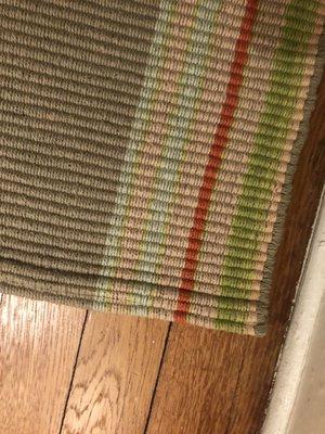 New edge to my carpet runner, which was done beautifully.