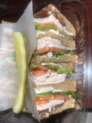 Chicken bacon club sandwich