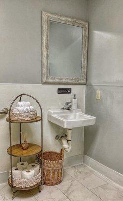 A corner in the bathroom.