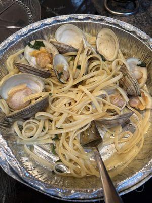 Linguini with clams is really dry