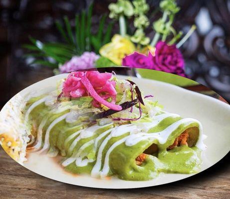 My most popular dish- cashew poblano enchiladas