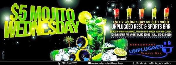 Every Wednesday they have $5.00 mojito all day !!