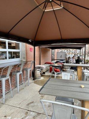 Covered Patio area with fire pits!