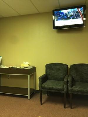 Every waiting room has a TV!!!