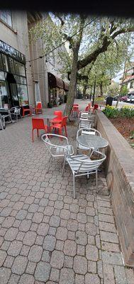 Outdoor seating.