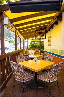 Covered patio dining.