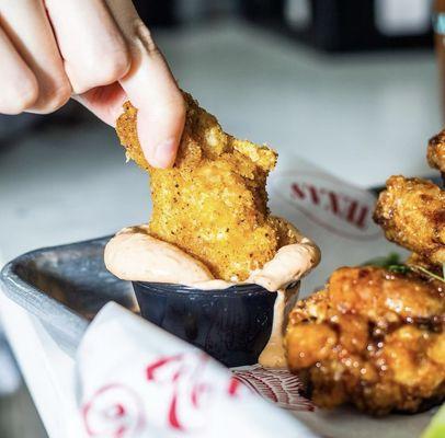 Twice fried wings!