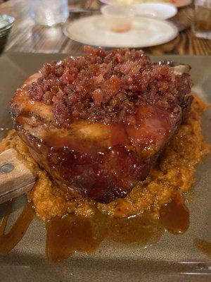 Bourbon Bacon Grilled Pork Chop