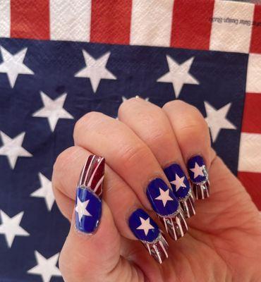 Fourth of July nails by Kay