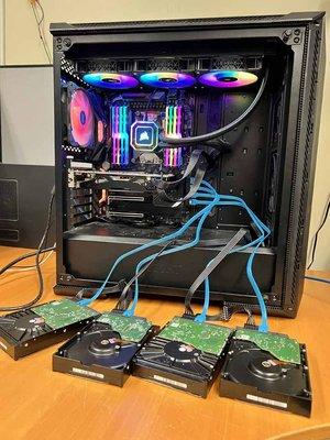 48TB RAID-0 Data Recovery using our 32-CORE AMD Threadripper, with 256GB of RAM.