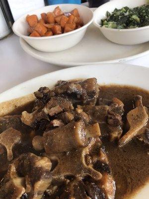 Oxtails w Collards and candied sweet potatoes