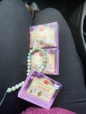 Lavender incense & Amazon healing beads