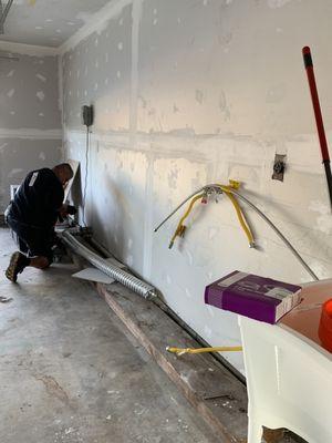 11/24/23 Jose prepping for washer/dryer installation