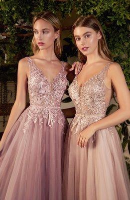 SADE LACE TULLE GOWN
 COLORS: NUDE-BLUSH, NUDE-MAUVE AND  ROSEWOOD