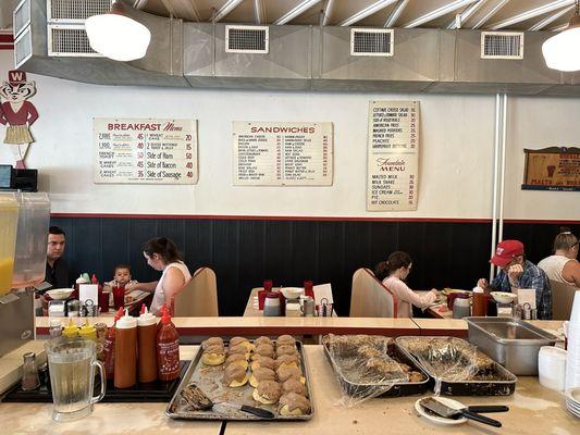 View from the "bar" area. I couldn't eat anymore but the cinnamon rolls looked very tempting.