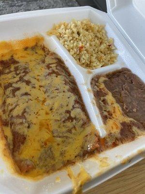 Cheese Enchilada plate