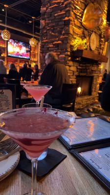 Raspberry lemon drop martini & cosmo