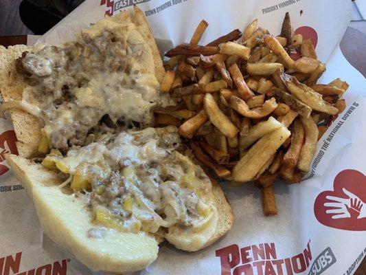 Cheesesteak and Fries