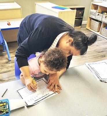 Learning to write and draw is part of developing fine motor skills.