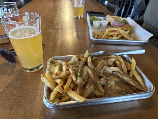 New Belgium accumulation hazy & classic poutine