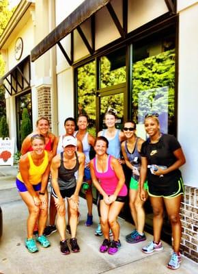 A few of us braved a picture after a HOT June morning run!