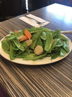 Snap pea and water chestnut meal