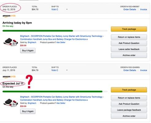 Seriously? It is July 13 and tracking still indicated that my item is on time for delivery two days ago?