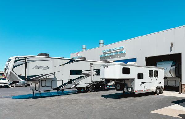 Need service or collision work done on your RV or trailer? Give us a call!