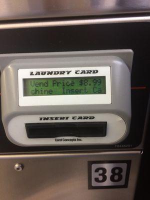 Machines use a laundry credit card.