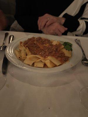 Pappardelle Bolognese. Delicious!