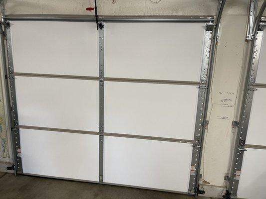 Foam panels installed on my garage to keep it warm in winter and cool in the summer.