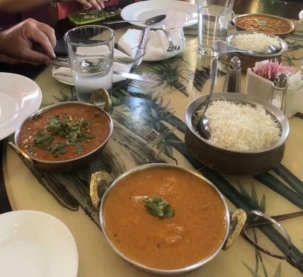 Shrimp Tika Masala, Lamb Tika Masala