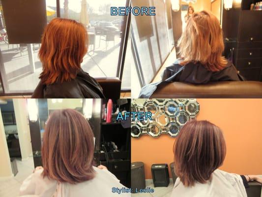 Color and Cut(Before and After) by Leslie