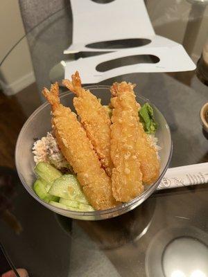 4 Piece Tempura Shrimp Teriyaki Bowl