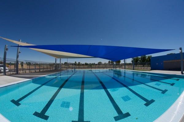 Our 8 lane, 25 yard pool for swim team and adult fitness swimming.