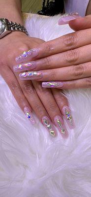 Bling bling gel x nails full set