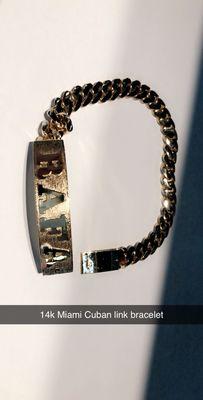 14k Miami Cuban bracelet