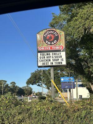 Restaurant sign.