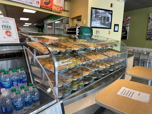 Donuts and bottled water