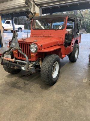 Allen outsourced parts and did hours and hours of research to get this jeep up and running for a valued customer