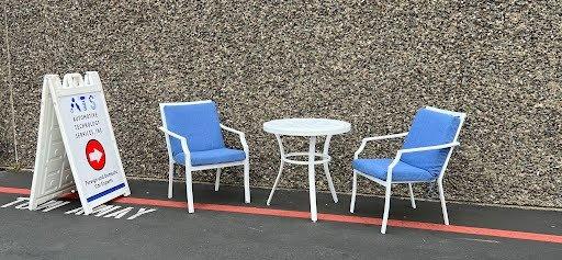 Sunny outside seating