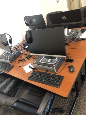 New computers for online programs.