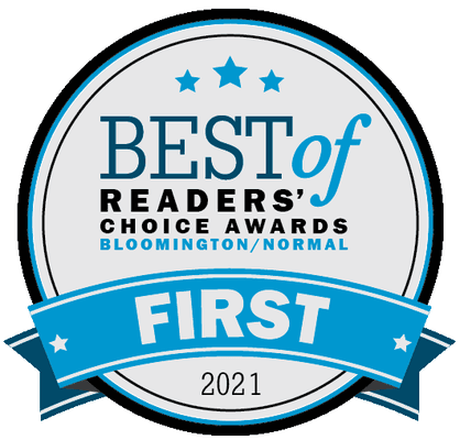 Voted both Best Law Firm and Best Lawyer for the 2021 Best of Readers' Choice Awards in Bloomington-Normal.