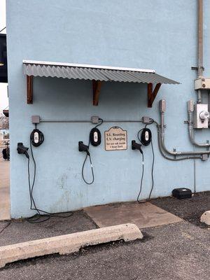 EV charging stations out back!