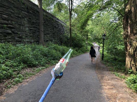 Picked up some trash along the way.  "Plogging"-picking up trash while you jog.