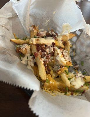 Dirty fries - loaded cheese fries with best ranch in Woodward