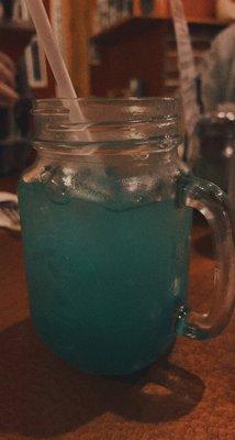 The Clarendon Breeze: Malibu Rum, Blue Curaçao, & Pineapple juice