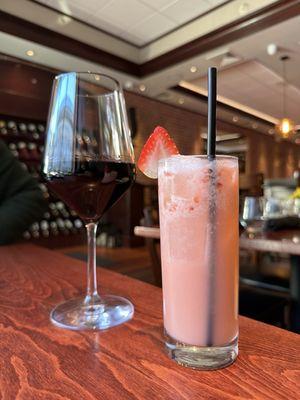 Strawberry palm tree and montepulciano